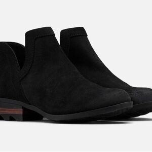 Sorel Black Suede Women's Ankle Booties